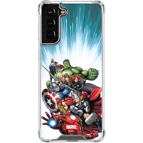 Marvel Avengers Team Galaxy S21 FE Clear Case